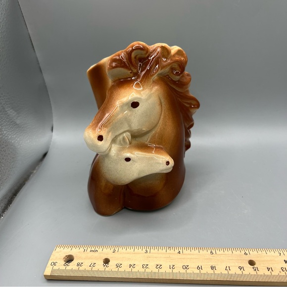 VINTAGE HORSE & COLT HEAD PLANTER - 1950'S - EXCELLENT CONDITION - Picture 2 of 6